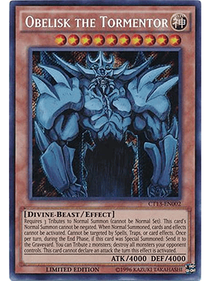 Obelisk the Tormentor - CT13-EN002 - Secret Rare Limited Edition