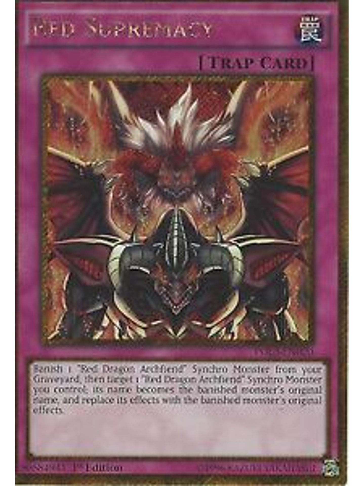 Red Supremacy - pgl3-en020 - Gold Secret Rare 1st Edition 1