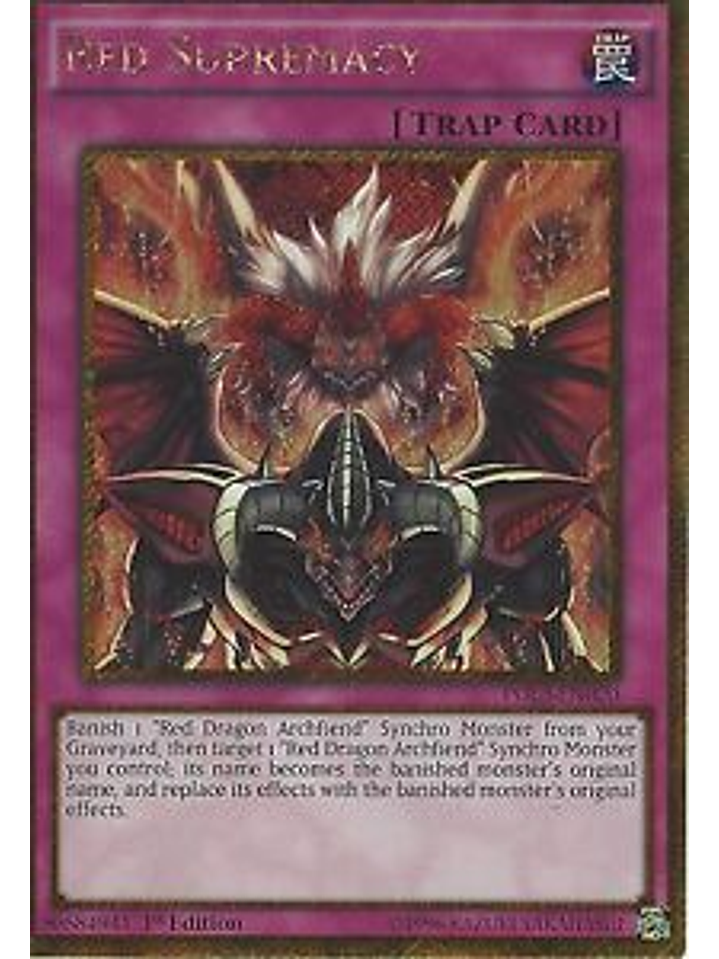 Red Supremacy - pgl3-en020 - Gold Secret Rare 1st Edition 1