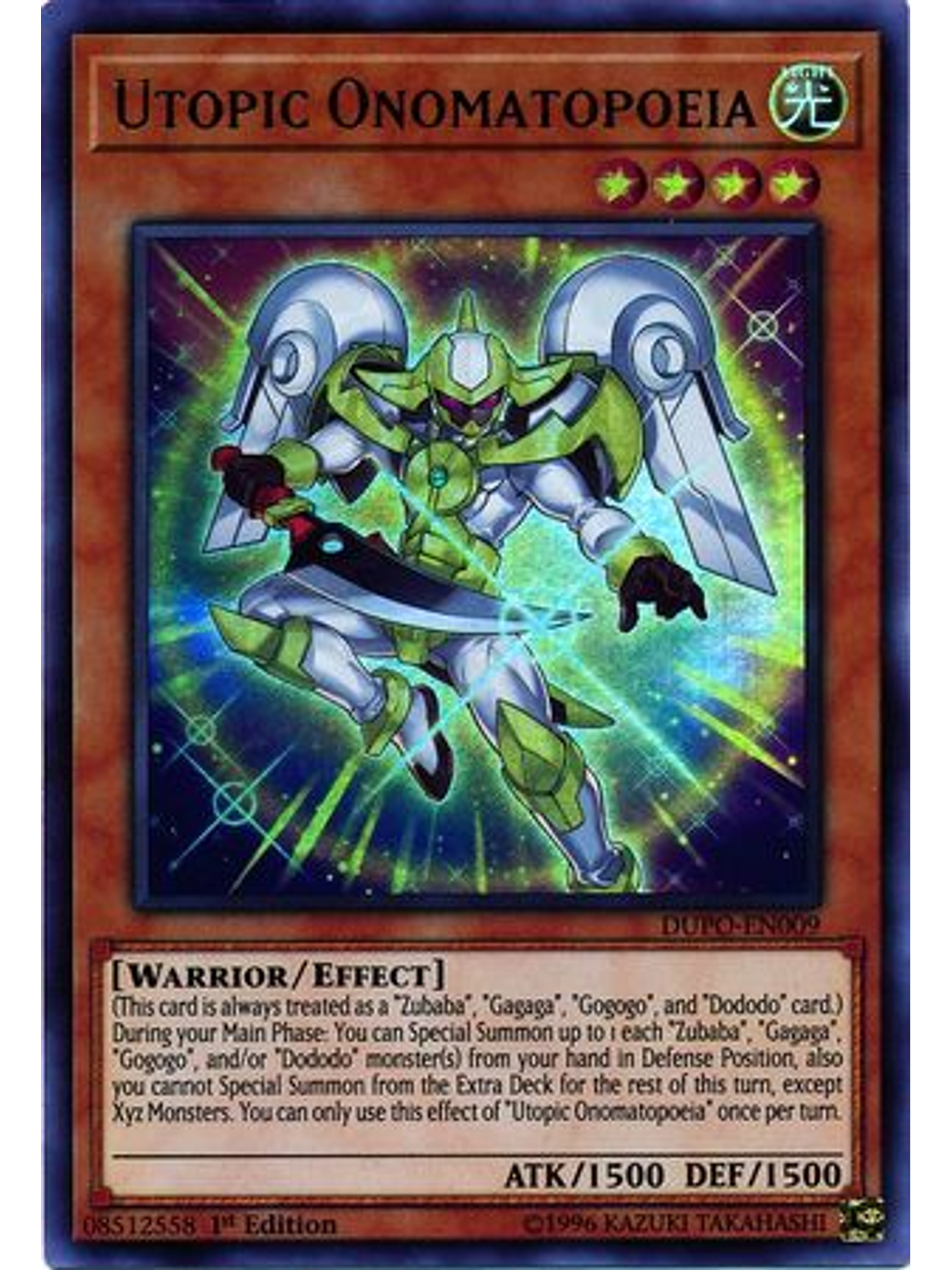 Utopic Onomatopoeia - dupo-en009 - Ultra Rare 1st Edition 1