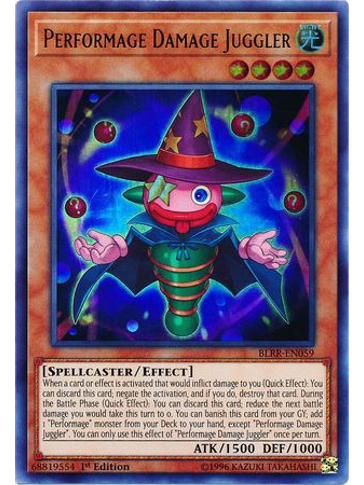 Performage Damage Juggler - BLRR-EN059 - Ultra Rare 1st Edition 1
