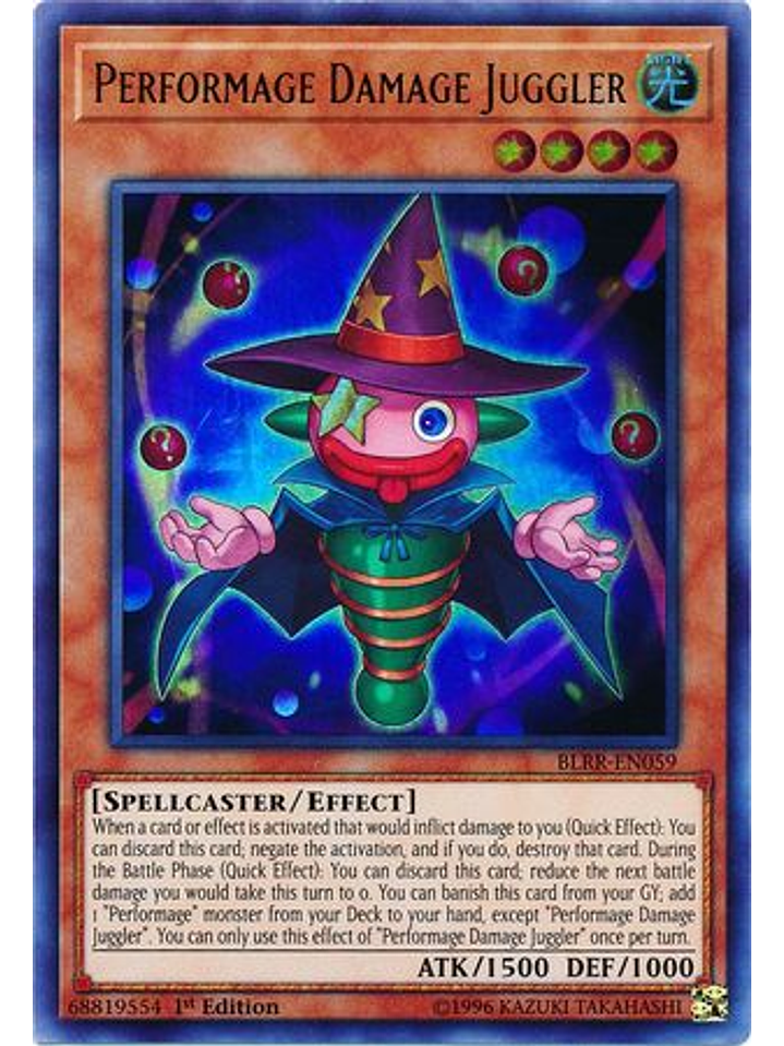 Performage Damage Juggler - BLRR-EN059 - Ultra Rare 1st Edition 1