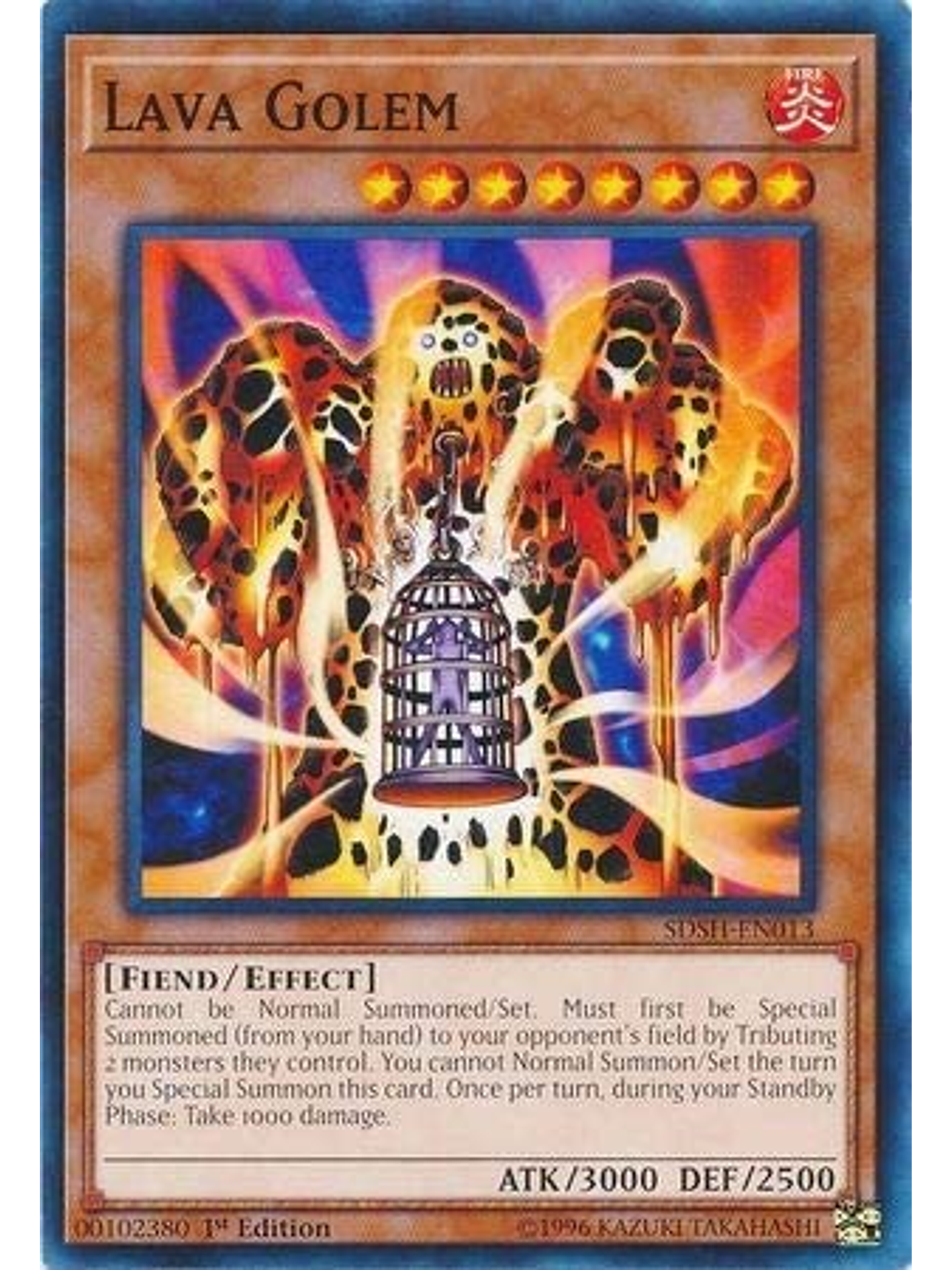 Lava Golem - SDSH-EN013 - Common 1st Edition 1