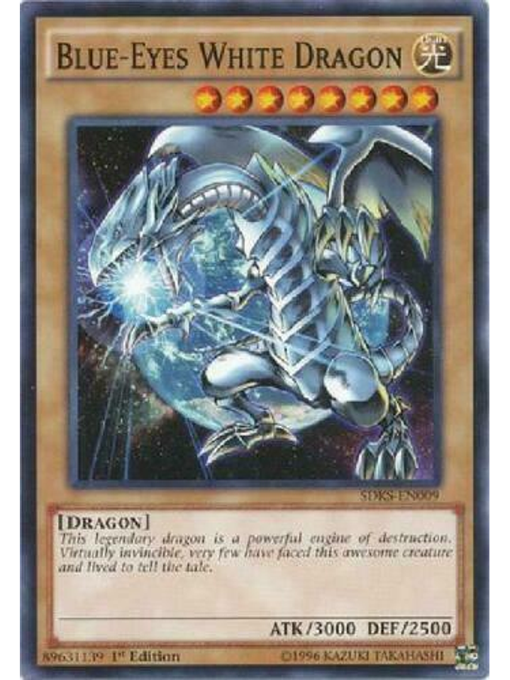 Blue-Eyes White Dragon - SDKS-EN009 - Common 1st Edition 1