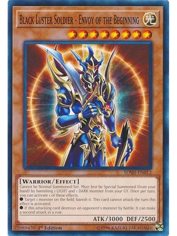 Black Luster Soldier - Envoy of the Beginning - SDSH-EN012 - Common 1st Edition 1