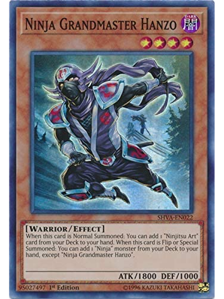 Ninja Grandmaster Hanzo - SHVA-EN022 - Super Rare 1st Edition 1