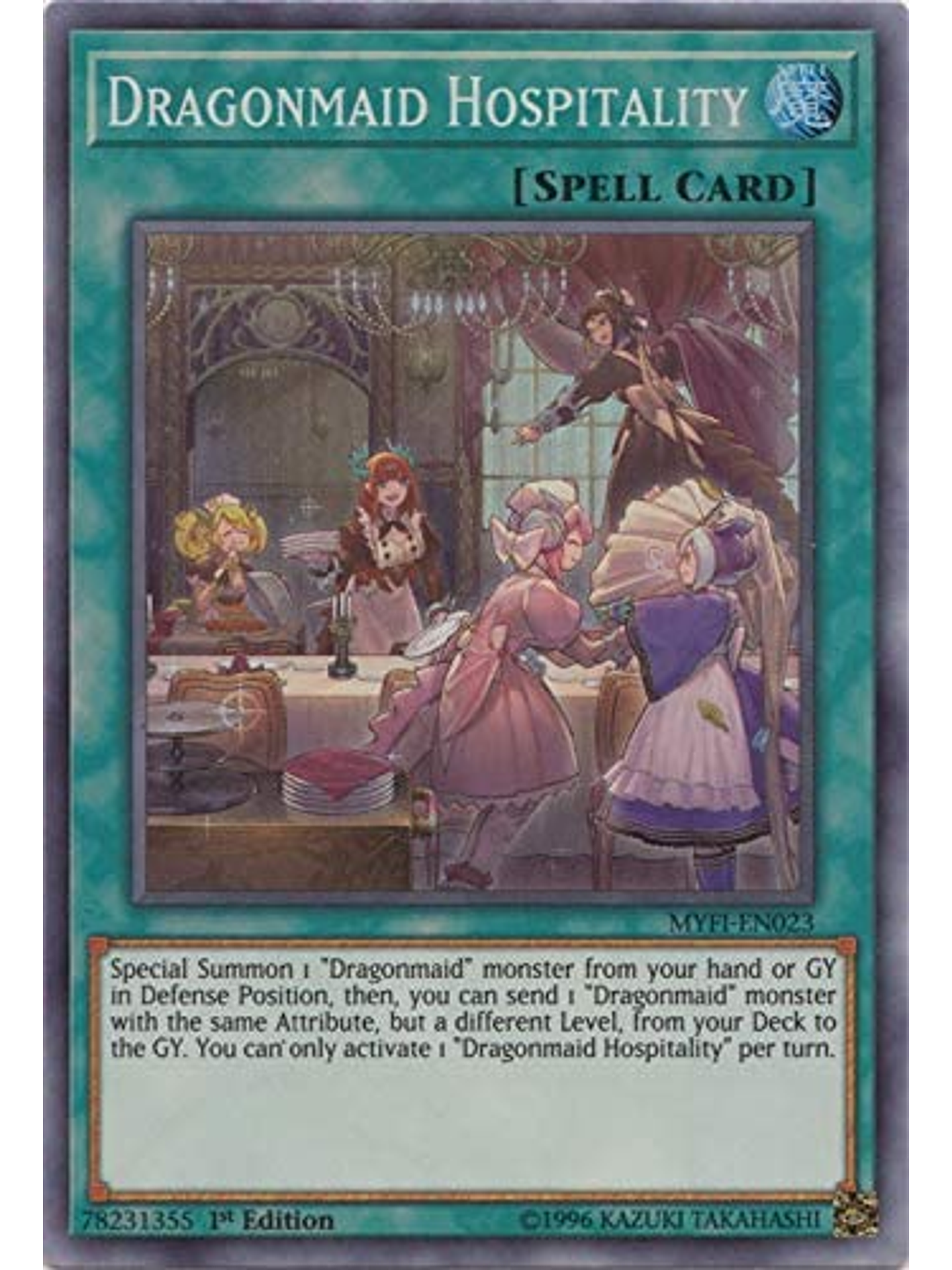 Dragonmaid Hospitality - MYFI-EN023 - Super Rare 1st Edition 1
