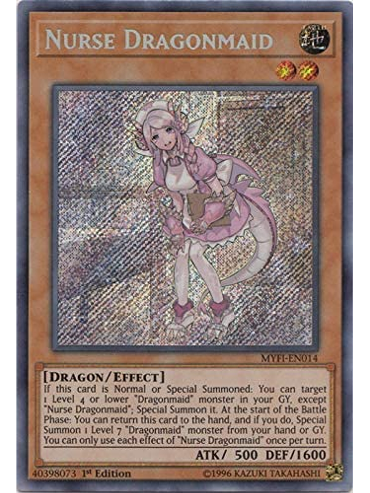 Nurse Dragonmaid - MYFI-EN014 - Secret Rare 1st Edition 1