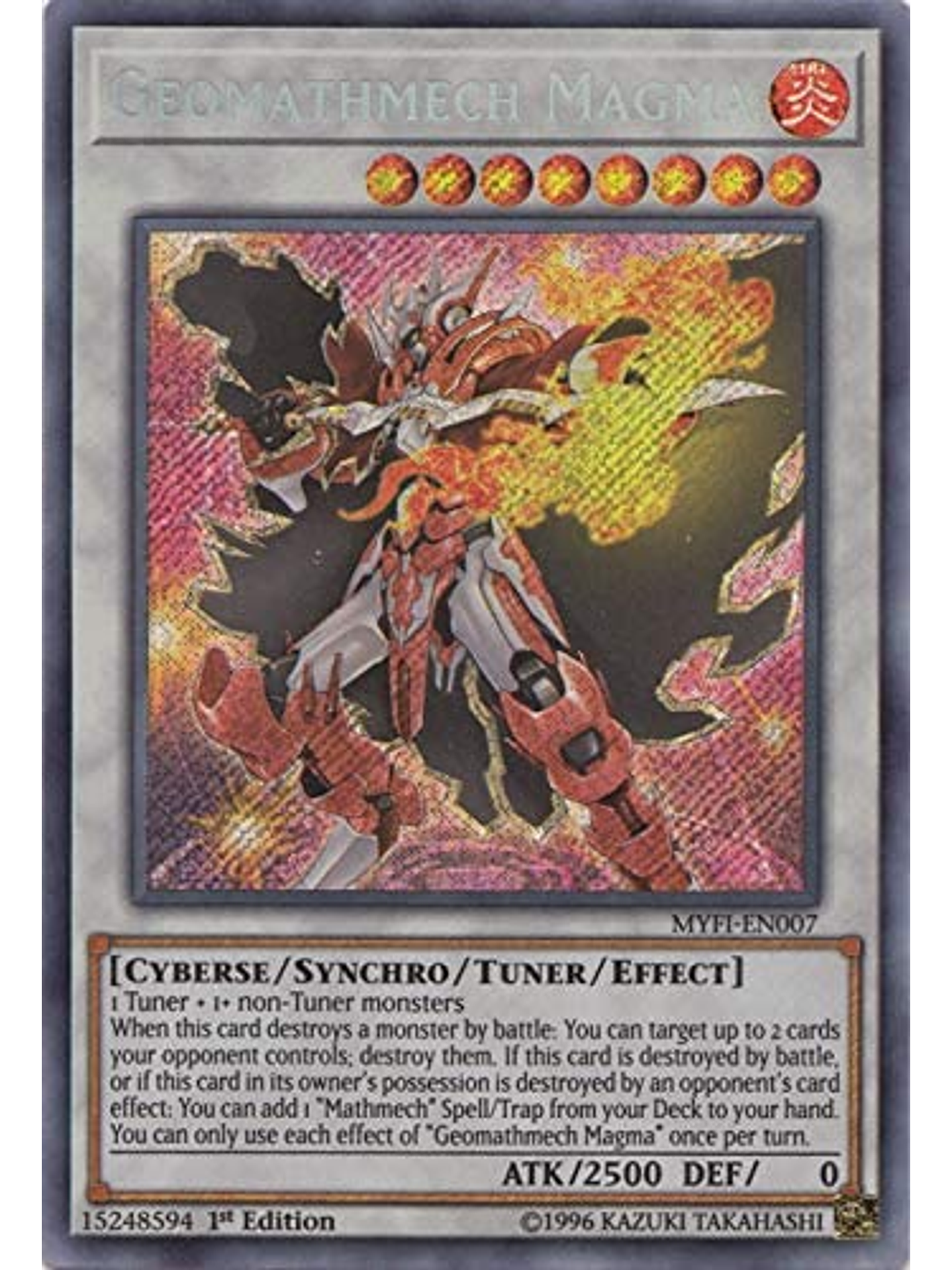 Geomathmech Magma - MYFI-EN007 - Secret Rare 1st Edition 1