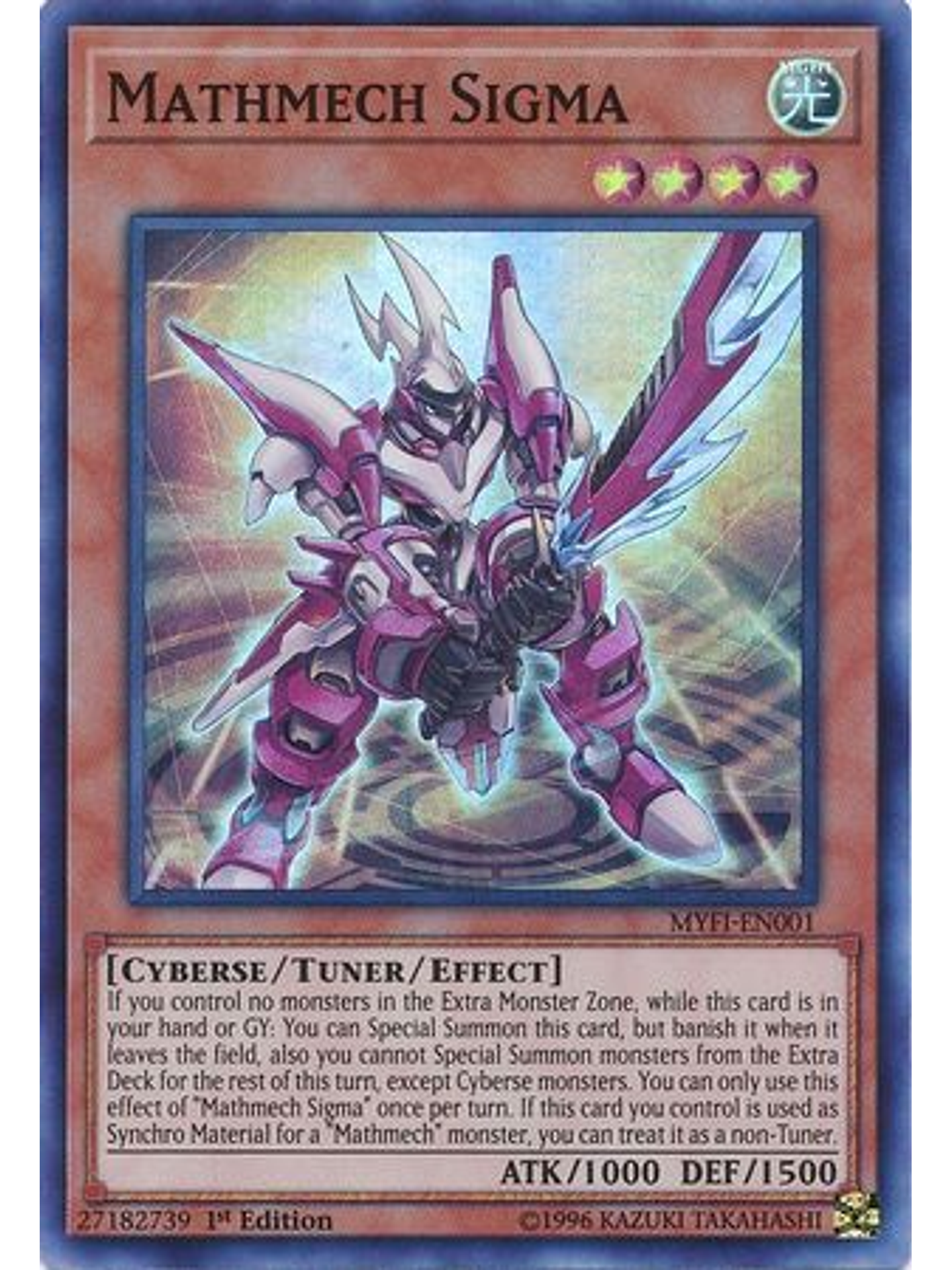 Mathmech Sigma - MYFI-EN001 - Super Rare 1st Edition 1