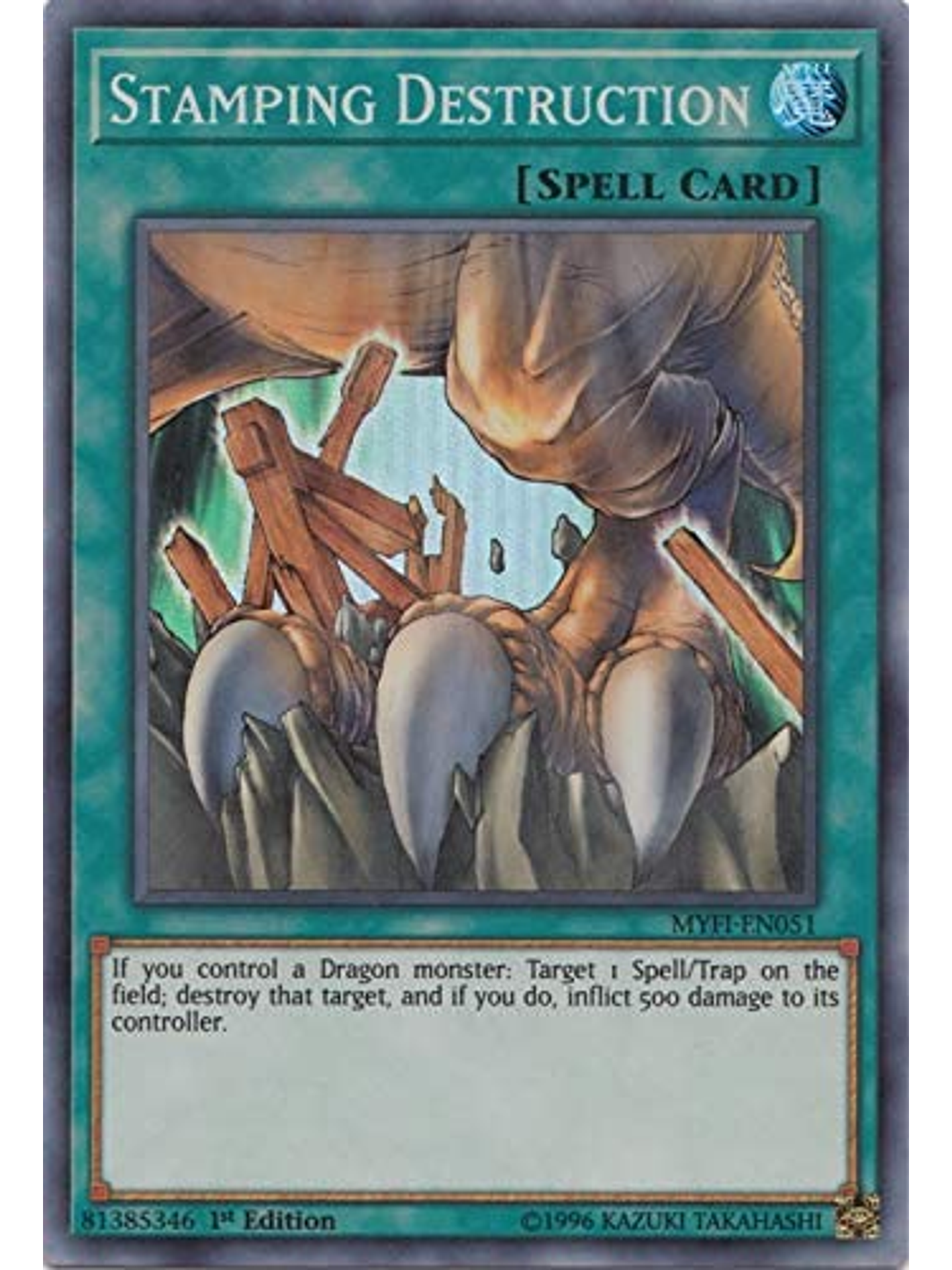 Stamping Destruction - MYFI-EN051 - Super Rare 1st Edition 1