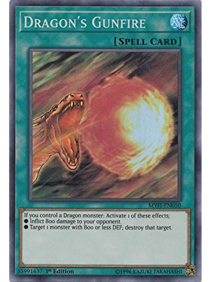 Dragon's Gunfire - MYFI-EN050 - Super Rare 1st Edition 1