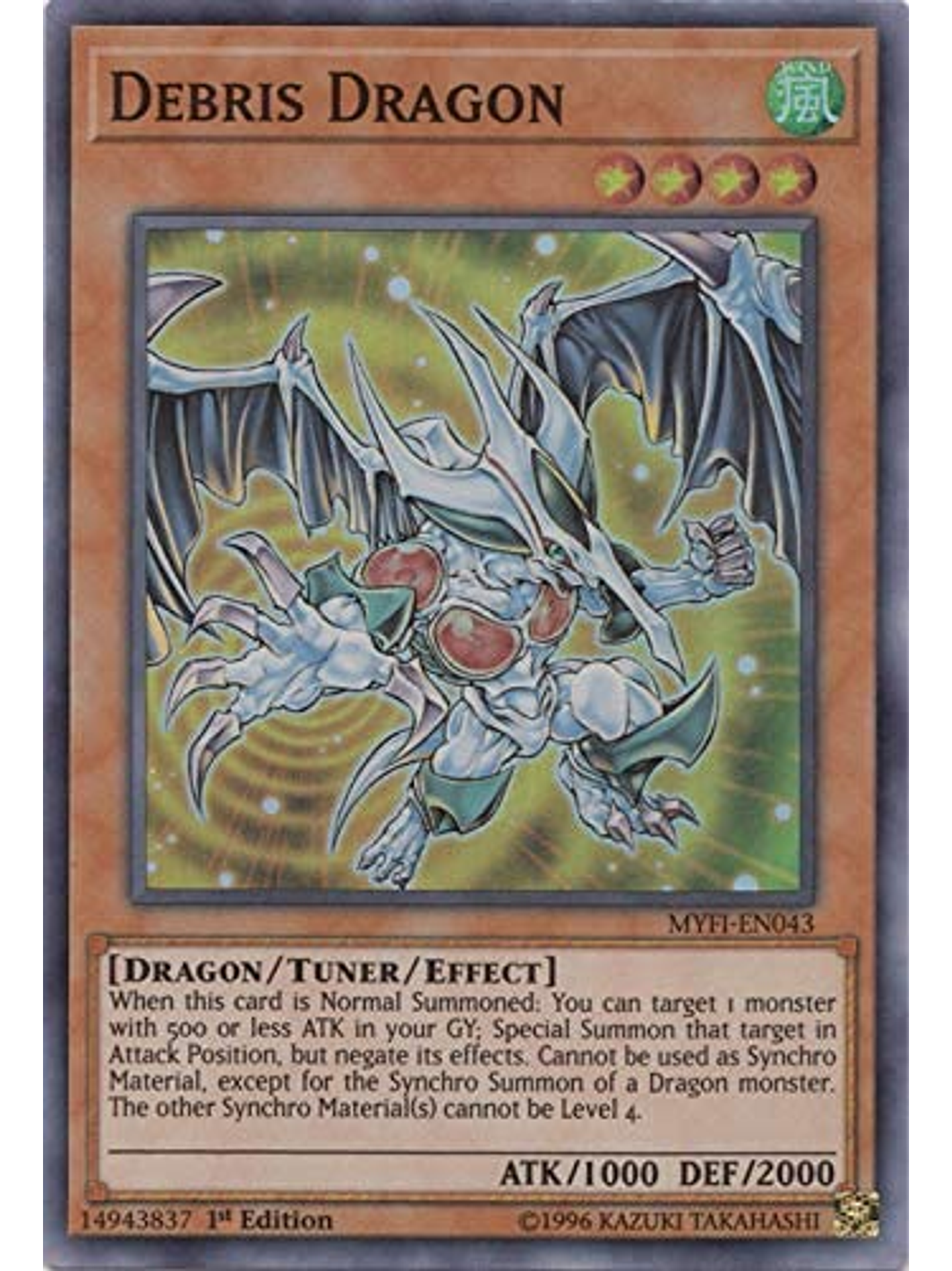 Debris Dragon - MYFI-EN043 - Super Rare 1st Edition 1
