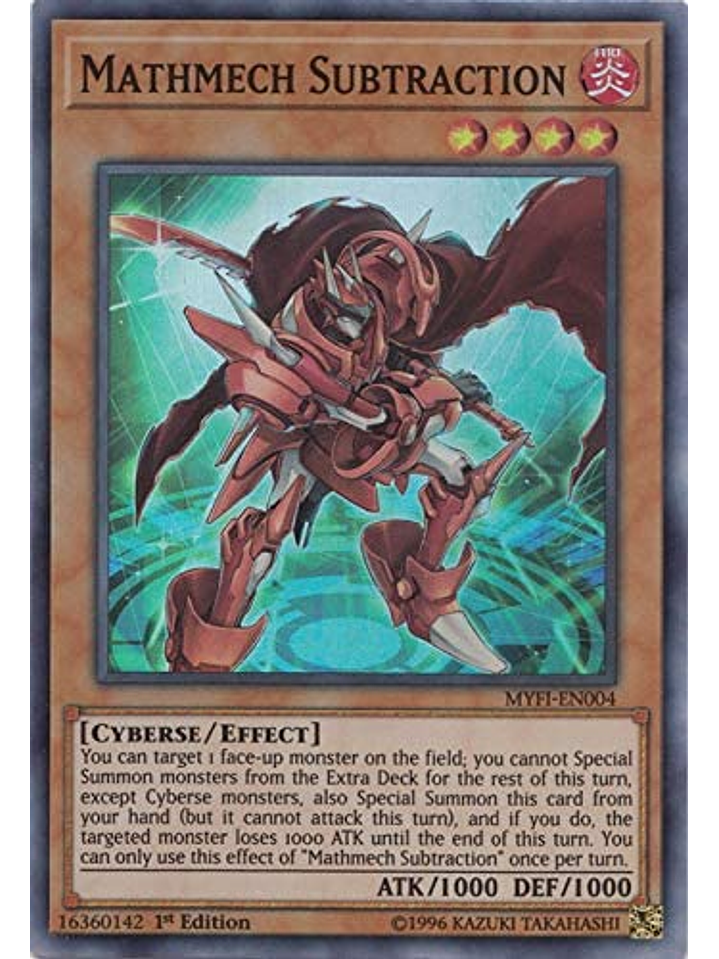 Mathmech Subtraction - MYFI-EN004 - Super Rare 1st Edition 1