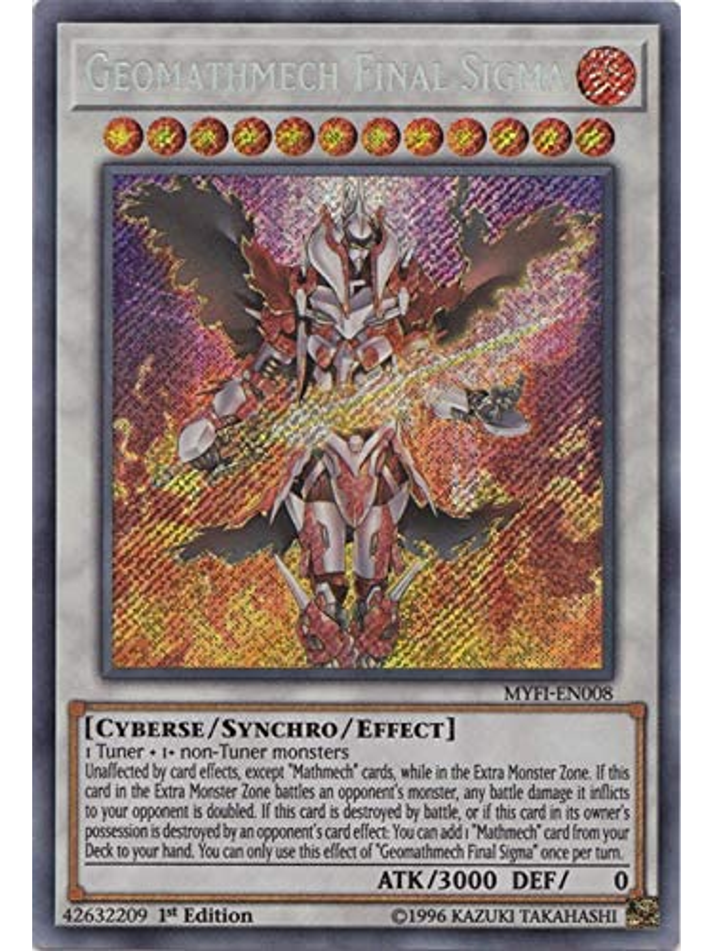 Geomathmech Final Sigma - MYFI-EN008 - Secret Rare 1st Edition 1