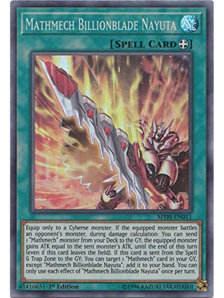 Mathmech Billionblade Nayuta - MYFI-EN011 - Super Rare 1st Edition 1
