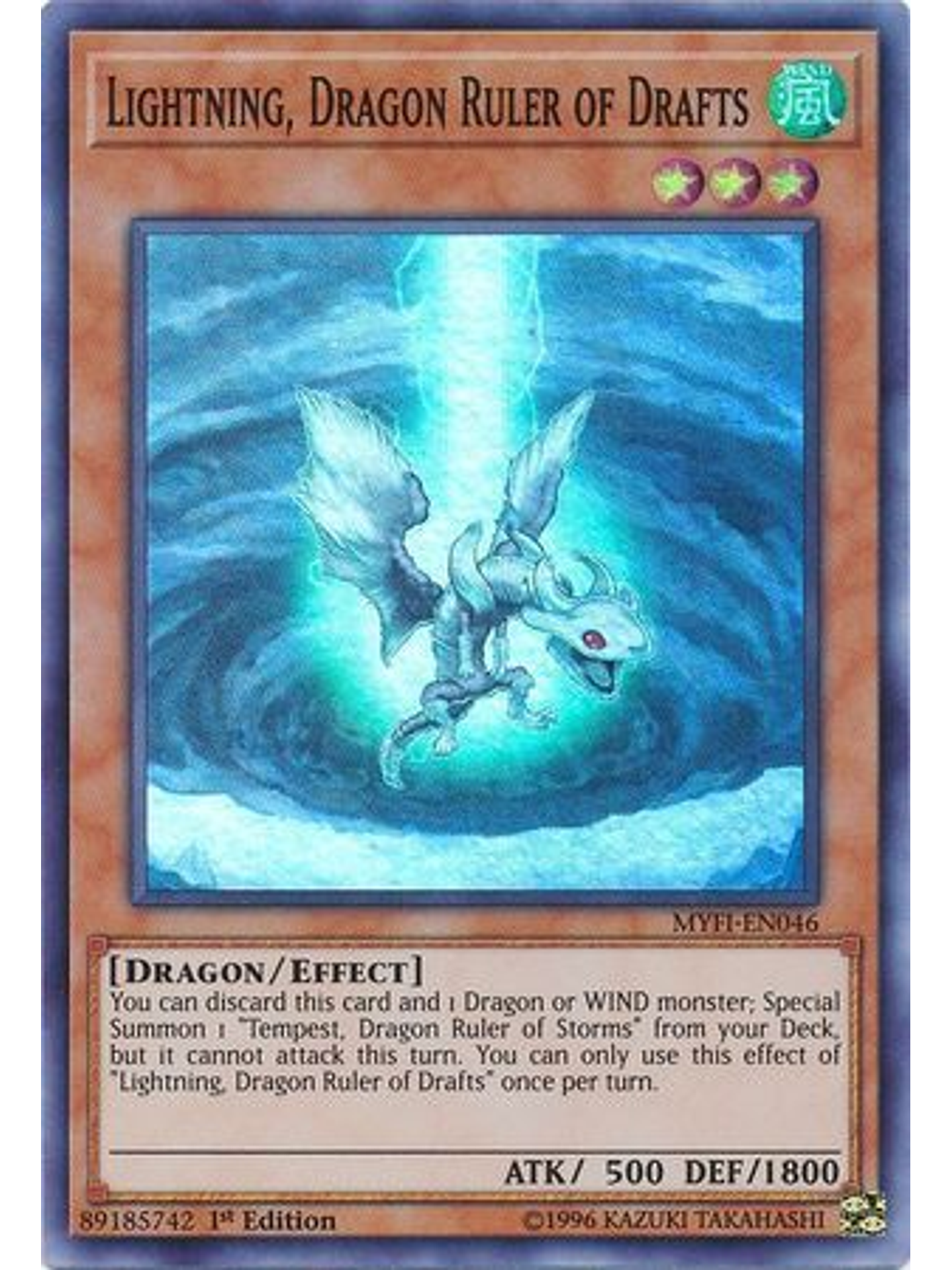 Lightning, Dragon Ruler of Drafts - MYFI-EN046 - Super Rare 1st Edition 1