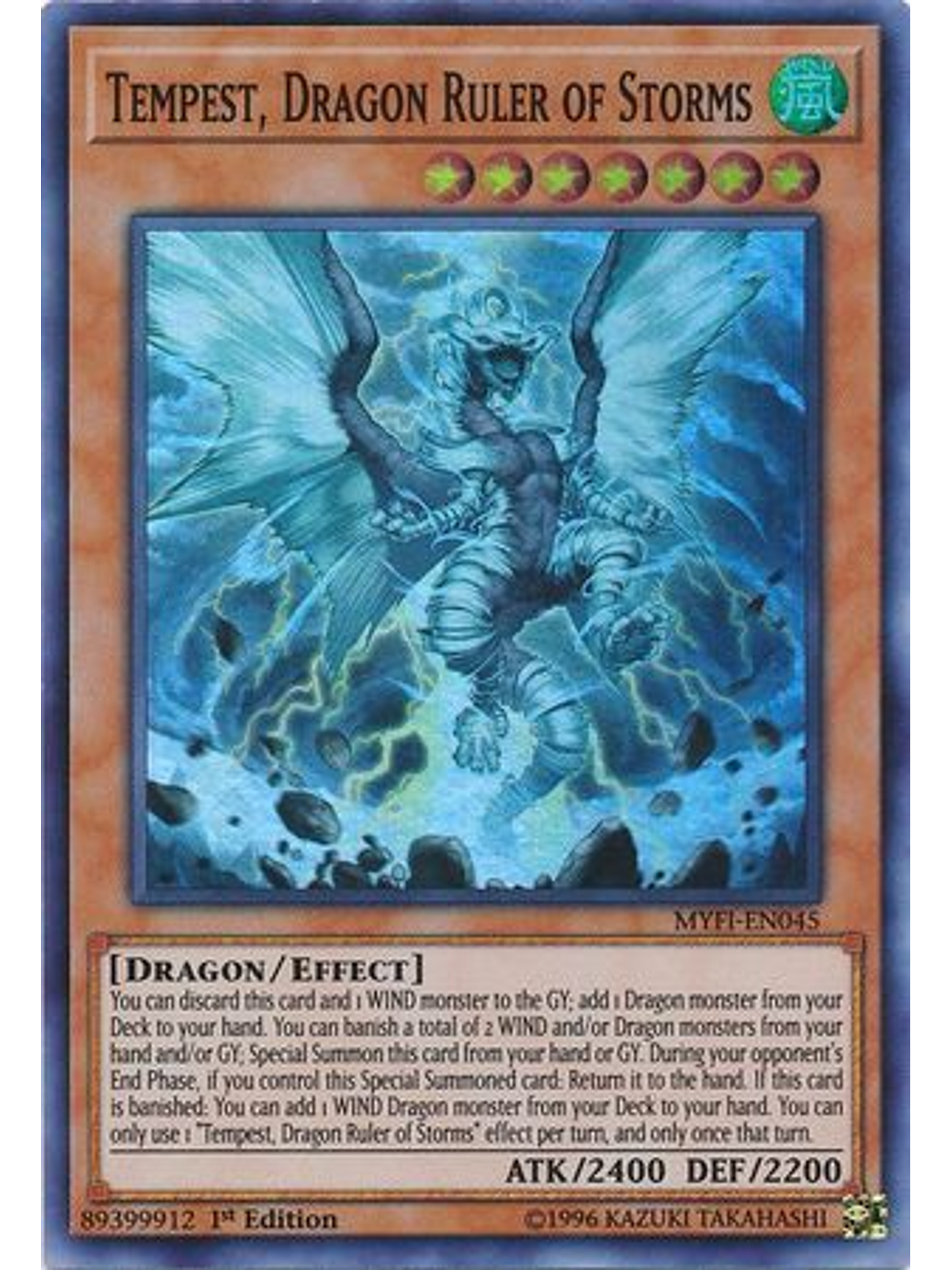 Tempest, Dragon Ruler of Storms - MYFI-EN045 - Super Rare 1st Edition 1