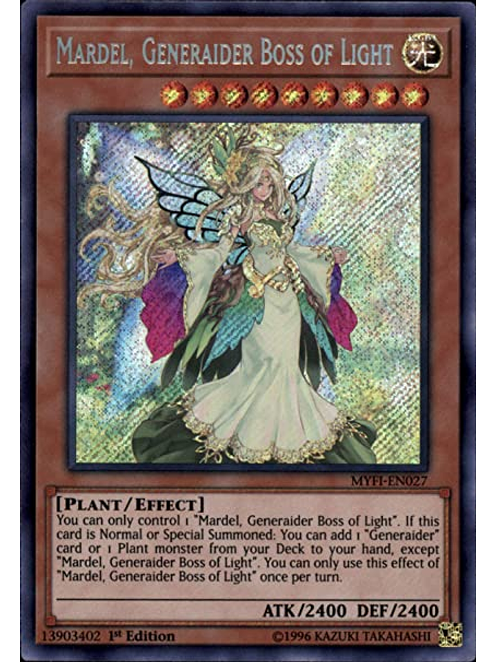 Mardel, Generaider Boss of Light - MYFI-EN027 - Secret Rare 1st Edition 1
