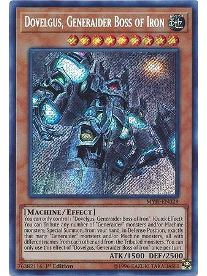 Dovelgus, Generaider Boss of Iron - MYFI-EN029 - Secret Rare 1st Edition 1