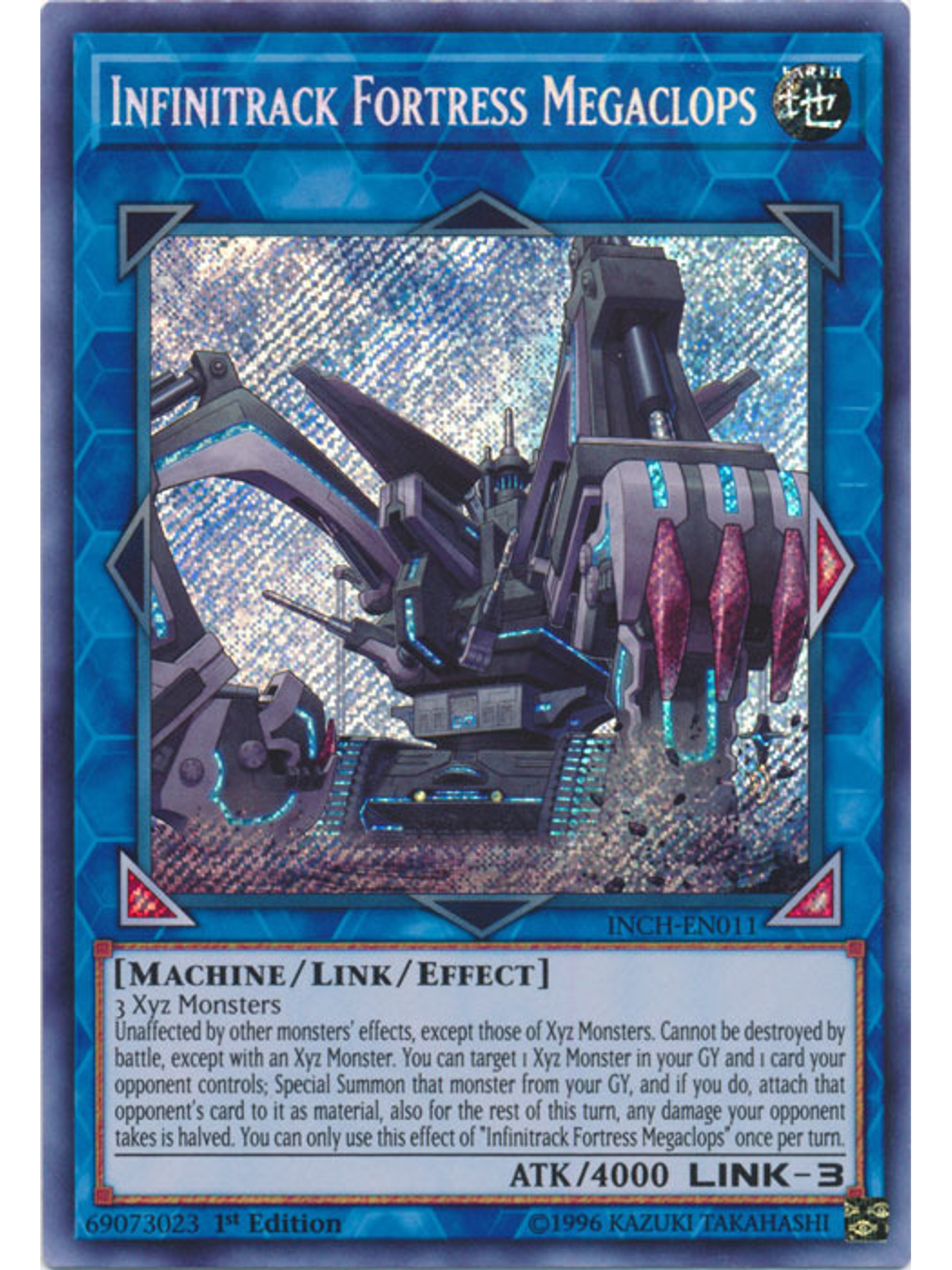 Infinitrack Fortress Megaclops - INCH-EN011 - Secret Rare 1st Edition 1