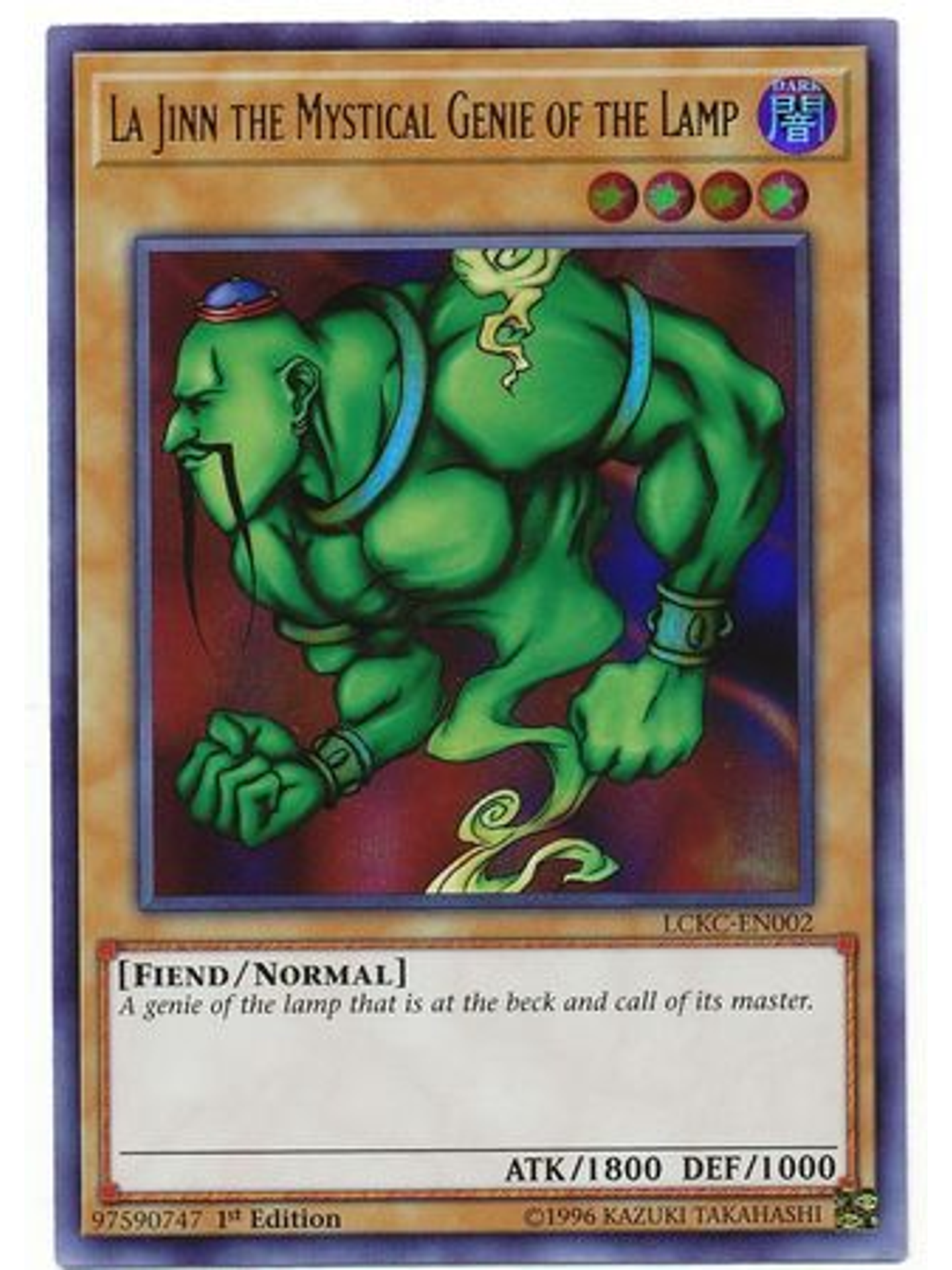La Jinn the Mystical Genie of the Lamp - LCKC-EN002 - Ultra Rare 1st Edition 1
