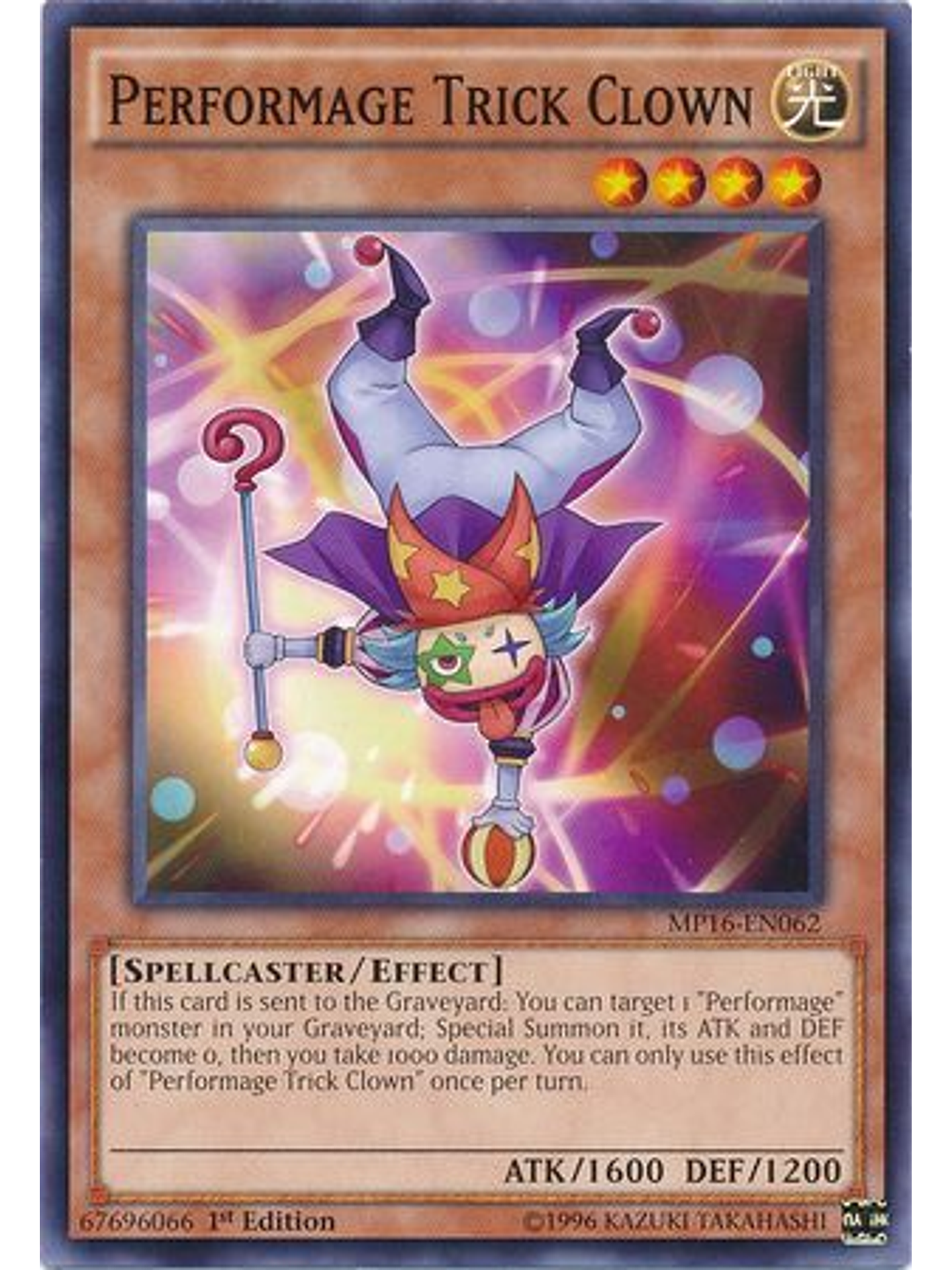 Performage Trick Clown - MP16-EN062 - Common 1st Edition 1