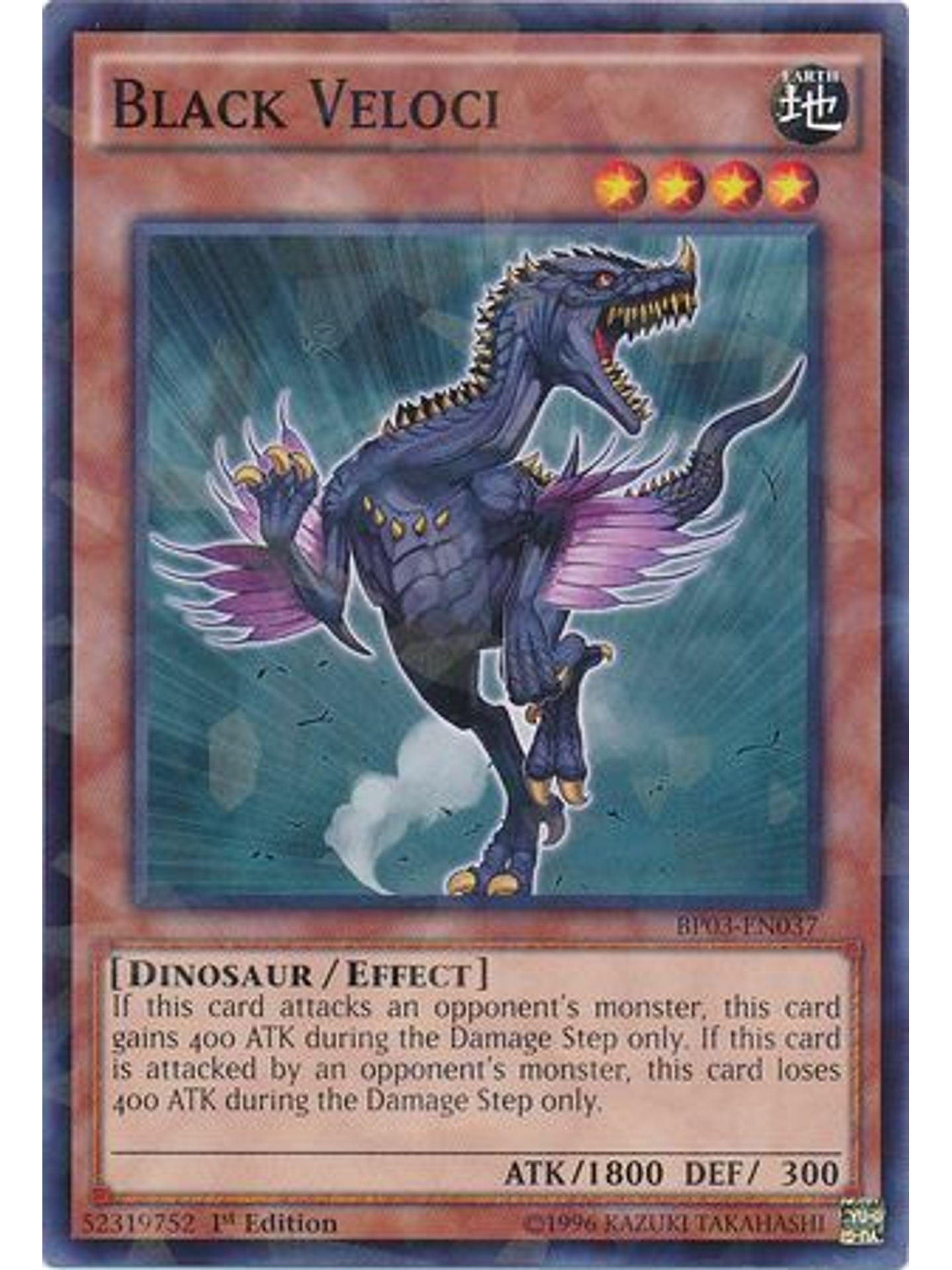 Black Veloci - BP03-EN037 - Shatterfoil Rare 1st Edition 1