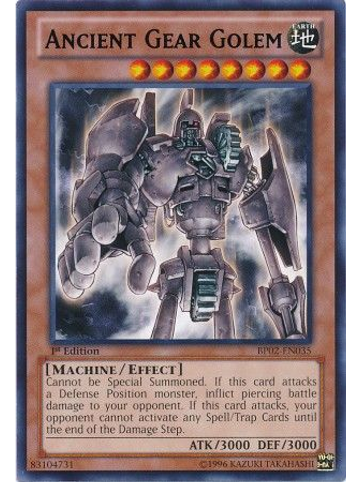 Ancient Gear Golem - BP02-EN035 - Rare 1st Edition 1