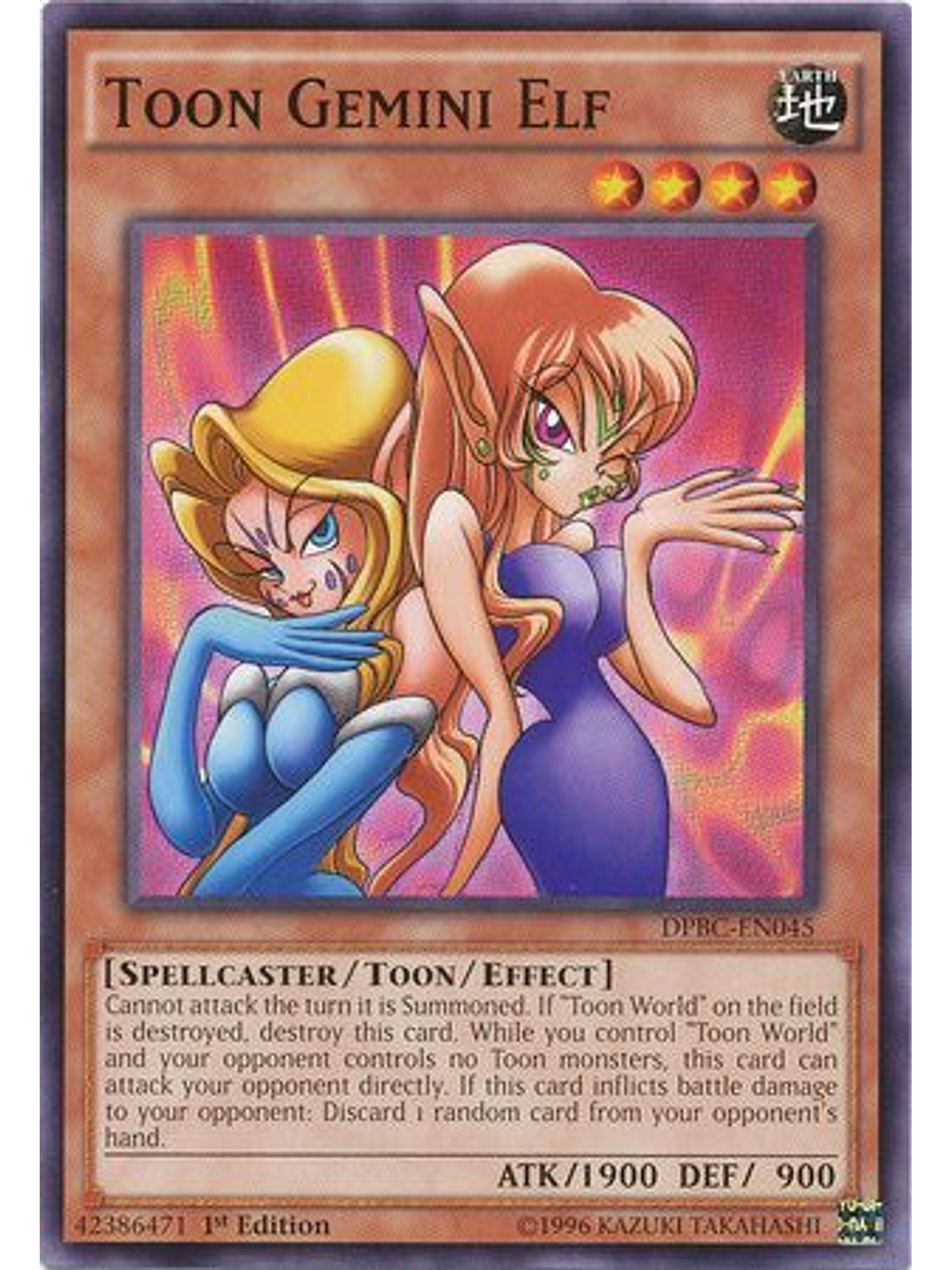 Toon Gemini Elf - DPBC-EN045 - Common 1st Edition 1