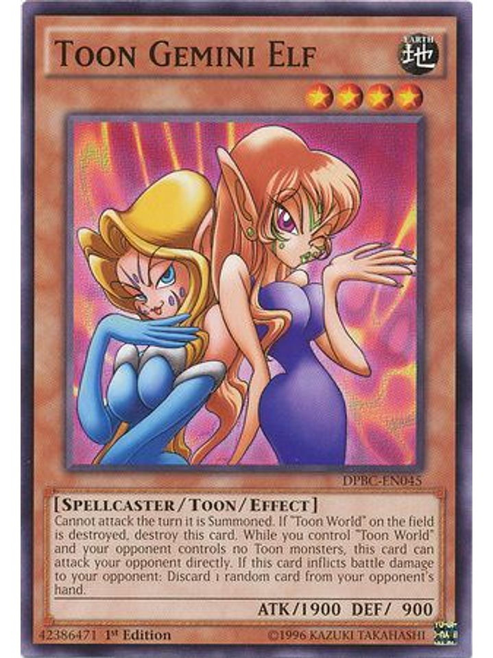 Toon Gemini Elf - DPBC-EN045 - Common 1st Edition 1