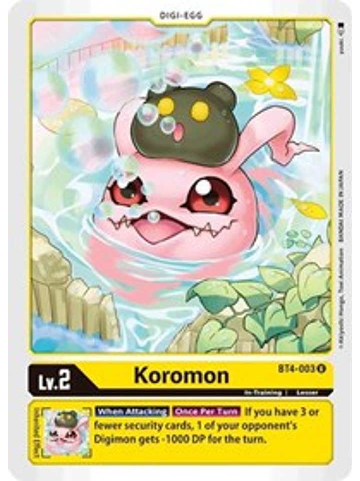 BT4-003 U Koromon Digi-Egg  1