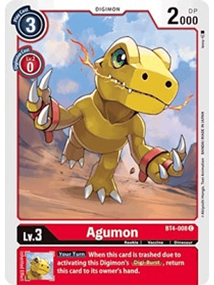 BT4-008 C Agumon Digimon 
