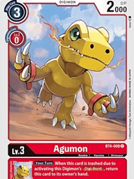 BT4-008 C Agumon Digimon 