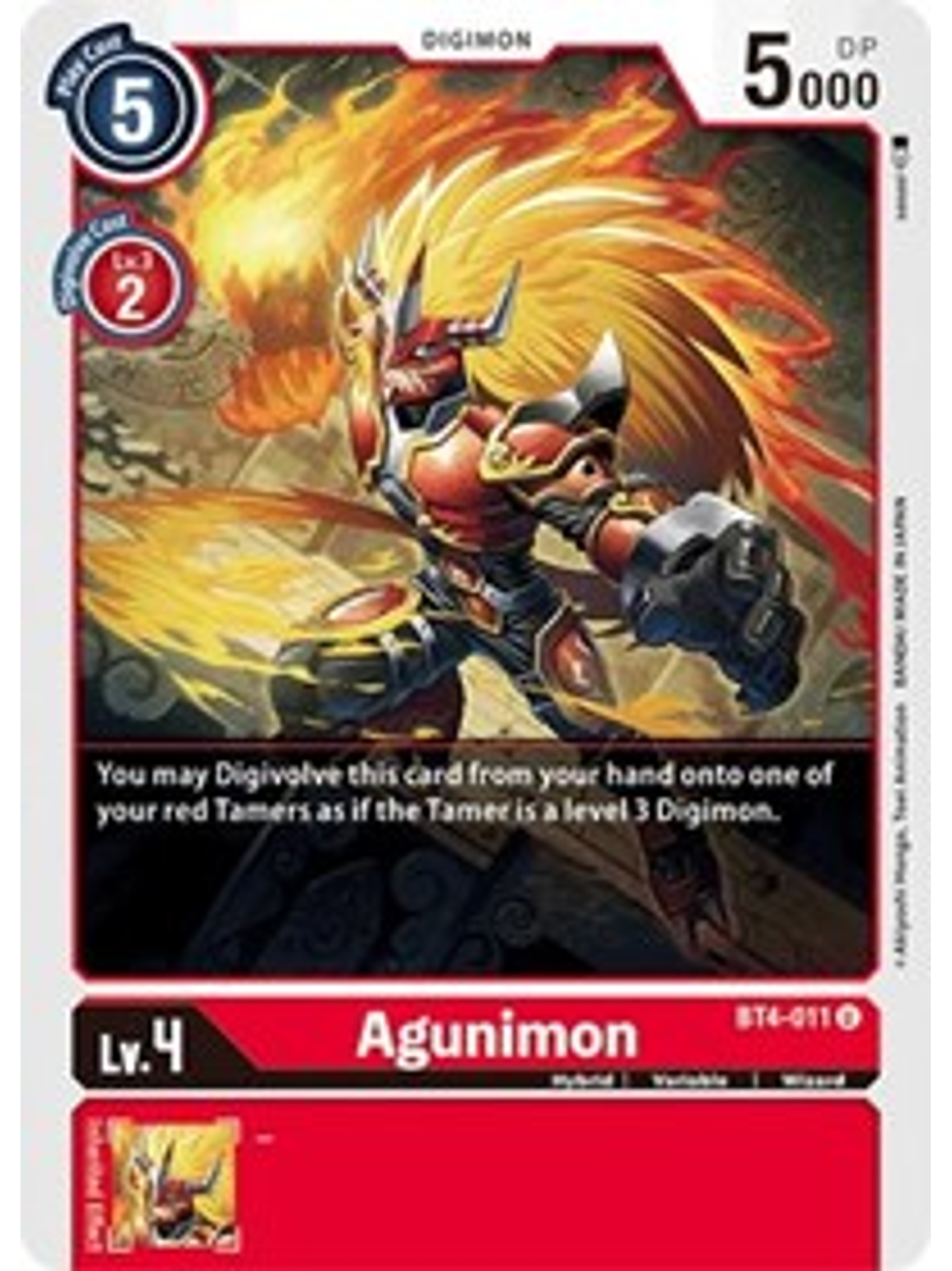 BT4-011 U Agunimon Digimon  1