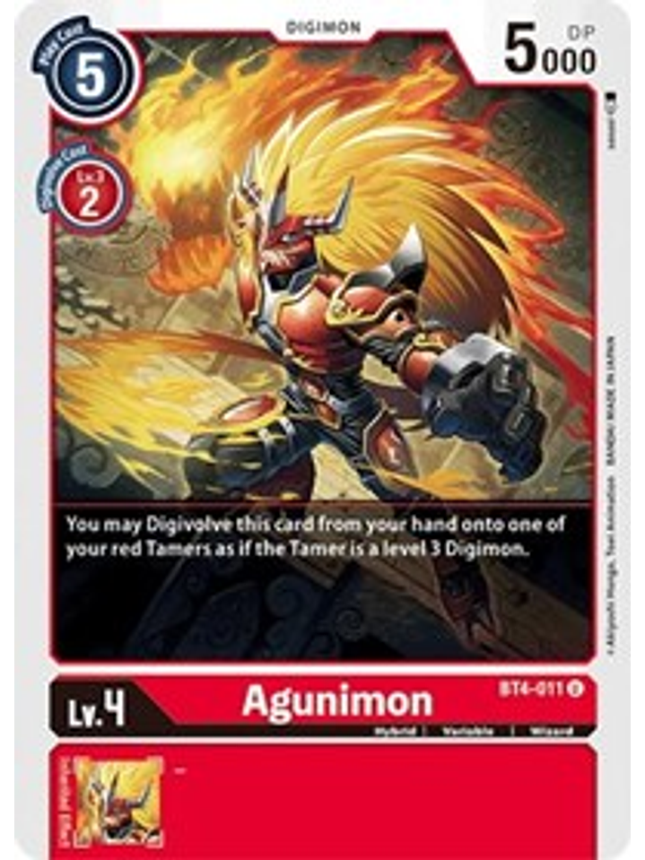 BT4-011 U Agunimon Digimon  1