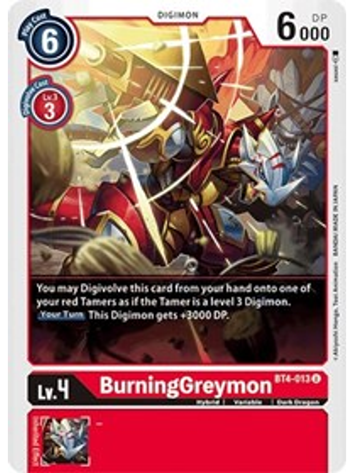 BT4-013 U BurningGreymon Digimon  1
