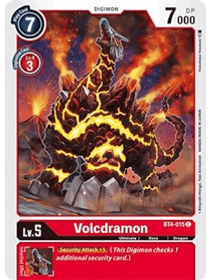BT4-015 C Volcdramon Digimon 
