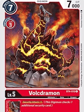 BT4-015 C Volcdramon Digimon 