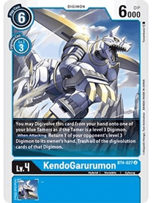 BT4-027 U KendoGarurumon Digimon 