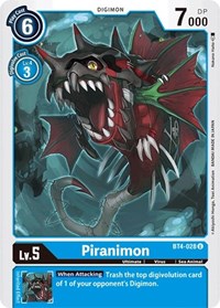 BT4-028 U Piranimon Digimon 