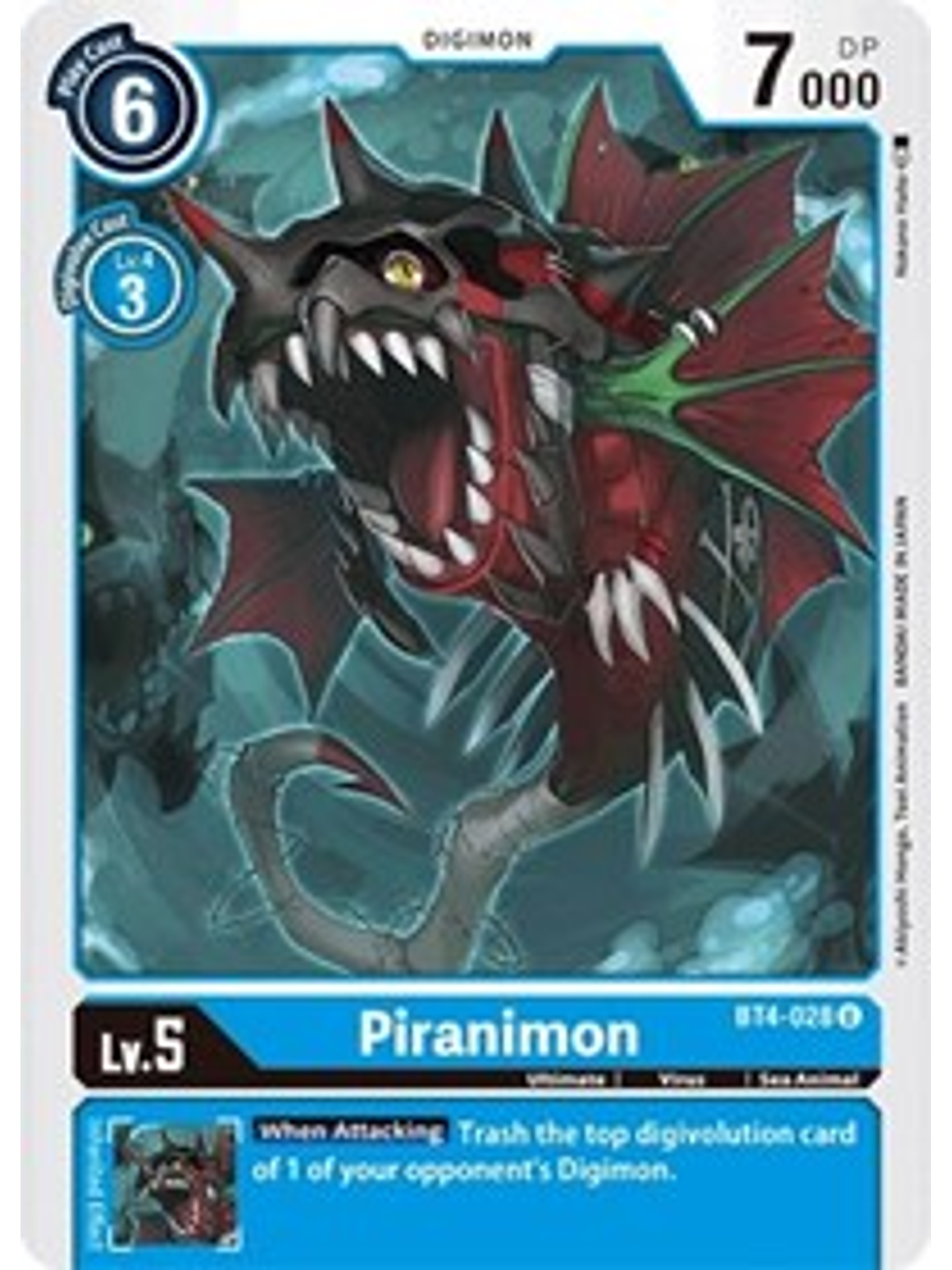 BT4-028 U Piranimon Digimon  1