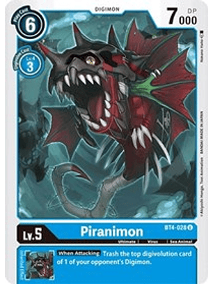 BT4-028 U Piranimon Digimon 