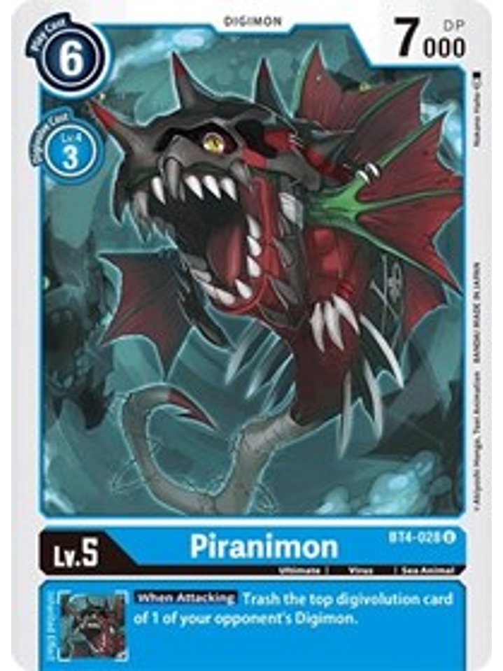 BT4-028 U Piranimon Digimon  1