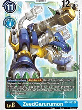 BT4-033 R ZeedGarurumon Digimon 