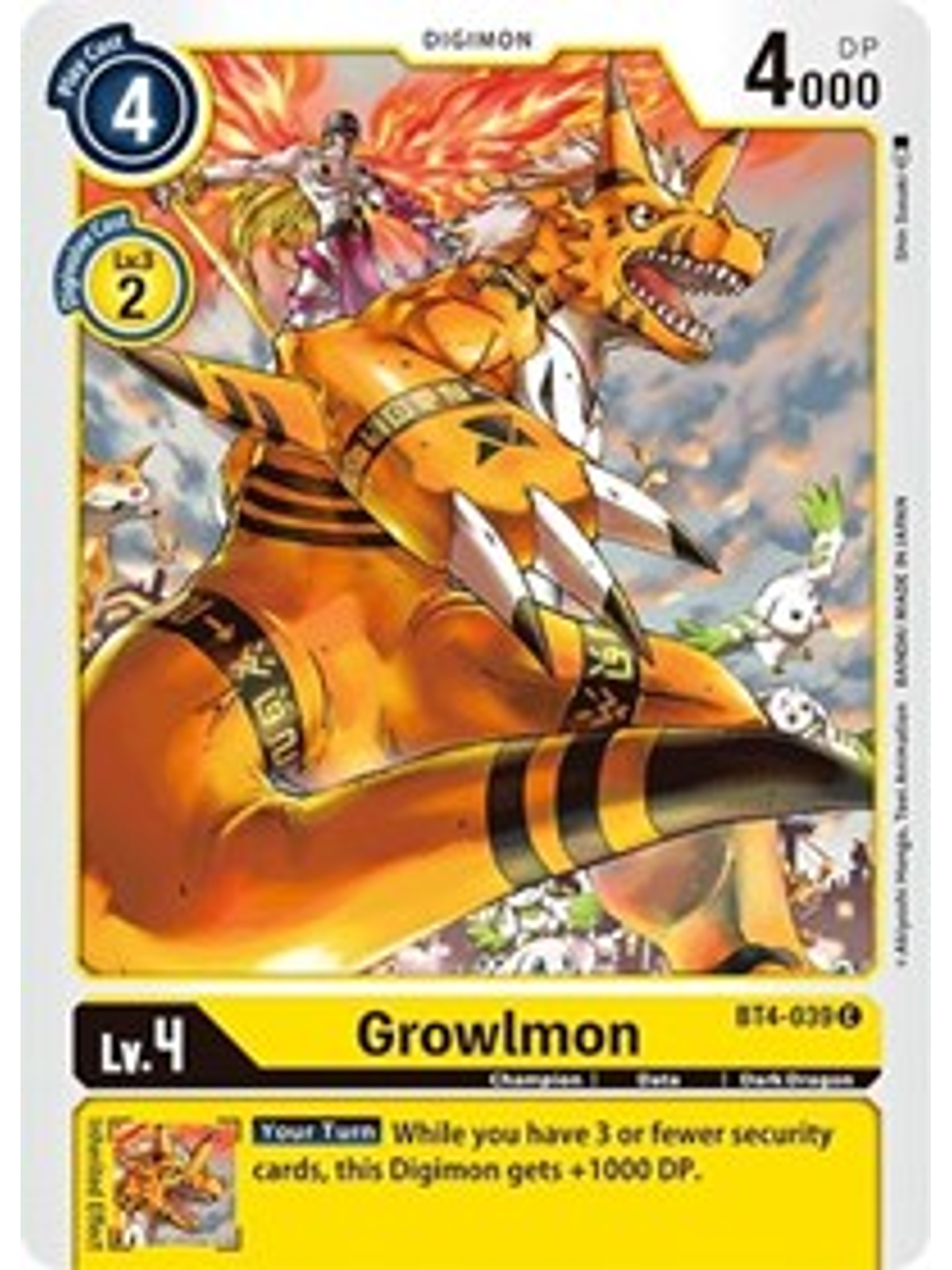 BT4-039 C Growlmon Digimon  1
