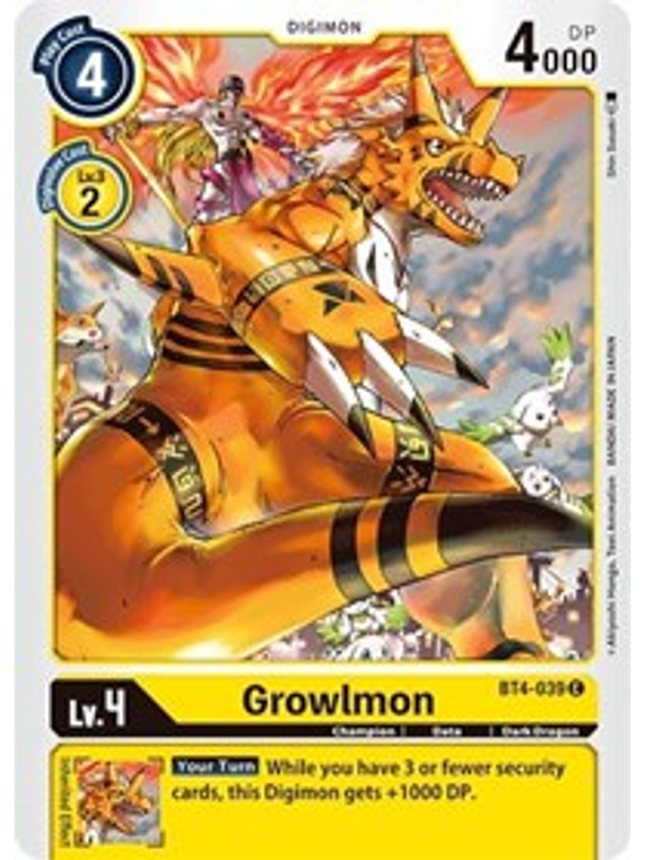 BT4-039 C Growlmon Digimon  1