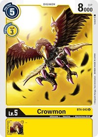 BT4-043 U Crowmon Digimon 