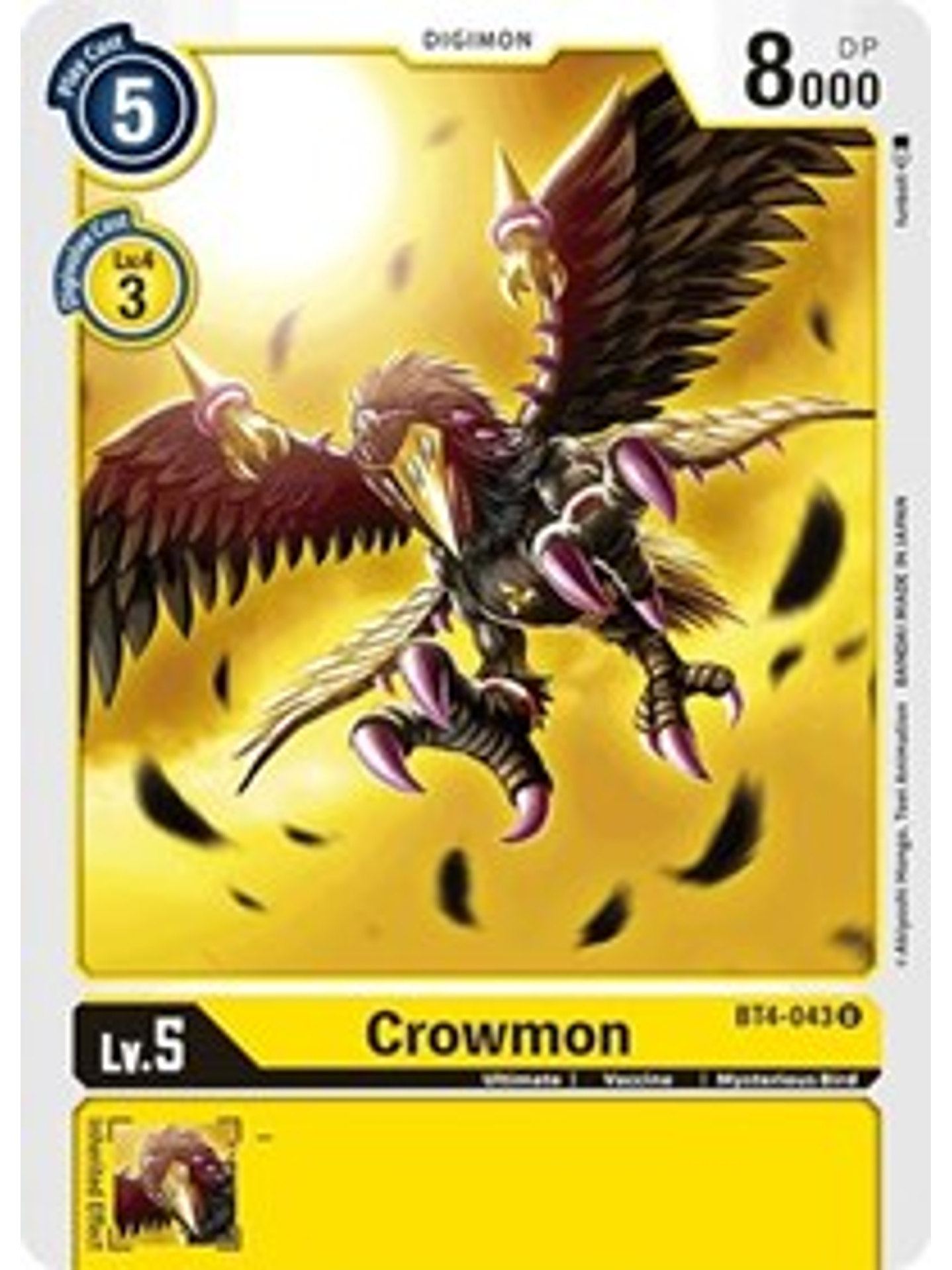 BT4-043 U Crowmon Digimon  1
