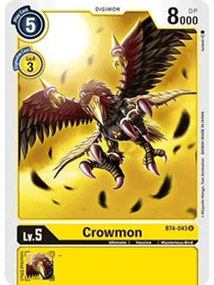 BT4-043 U Crowmon Digimon 